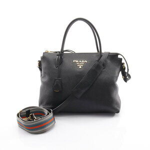 Prada VIT DAINO leather handbag black